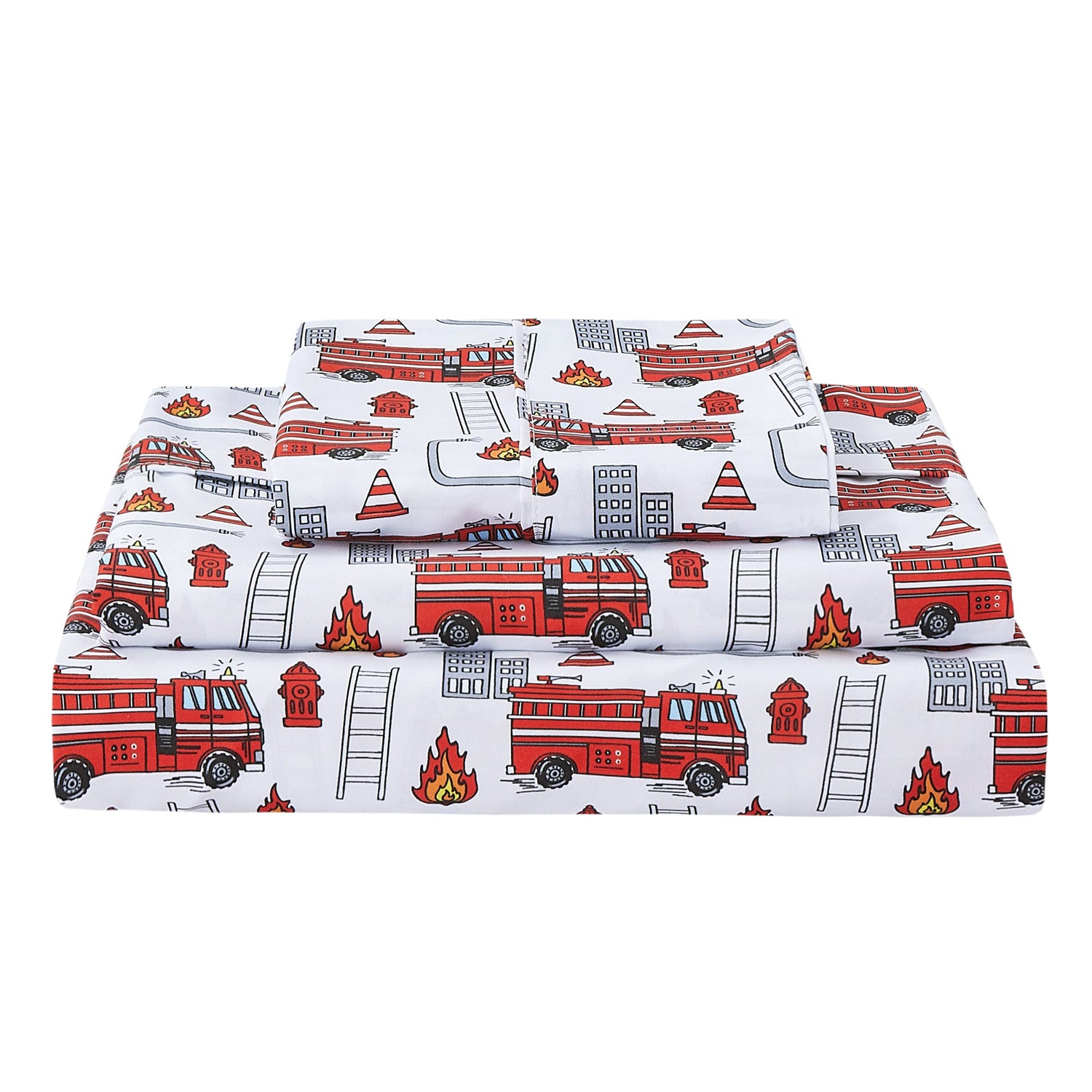 Happy Fire Rescue Play 3 4 PCs TWIN Full Bed Sheet
