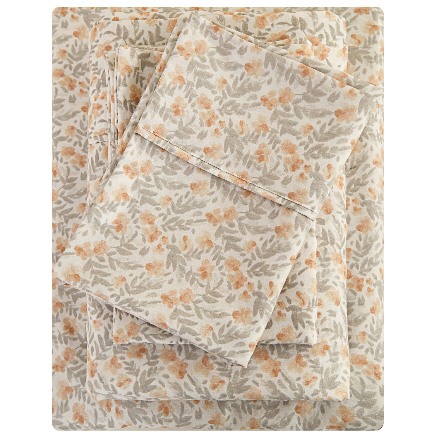 Ethereal Watercolor & Gradient Bloom 4-Piece Bed Sheet Set