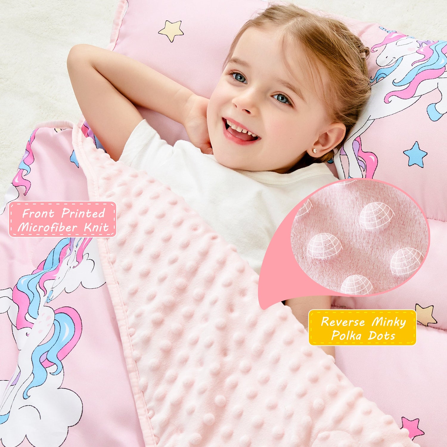 Cozy Comfort Nap Mat - Pink Unicorn