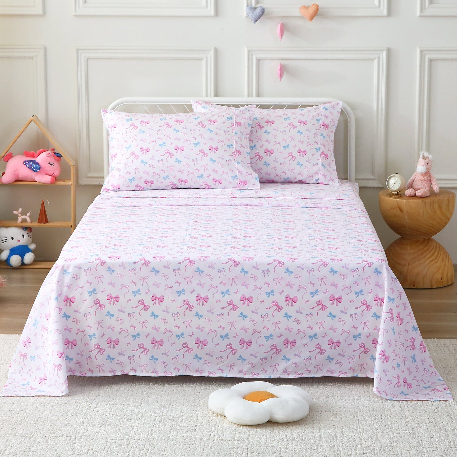 Bow - tastic Party 3 4 PCs TWIN Full Bed Sheet