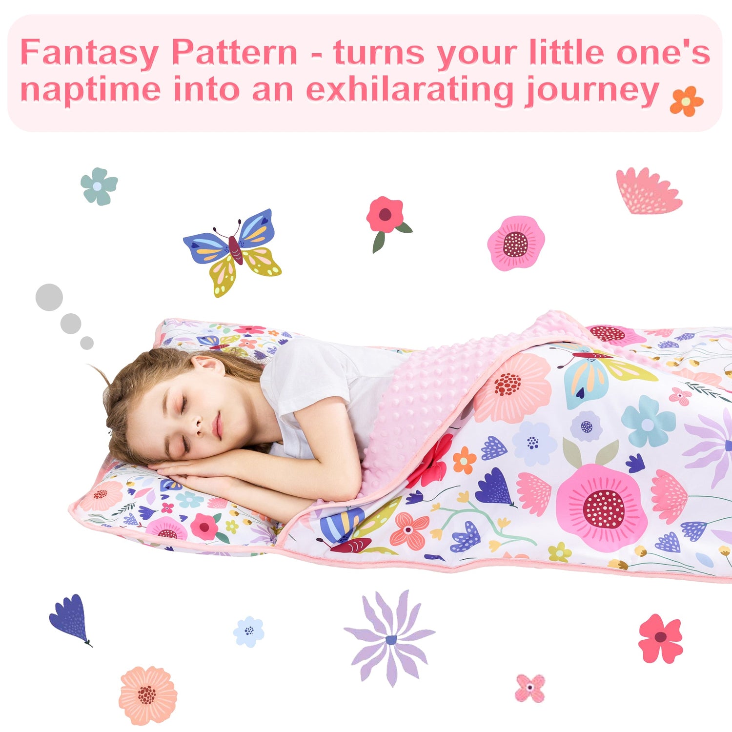 Cozy Comfort Nap Mat - Butterfly Garden