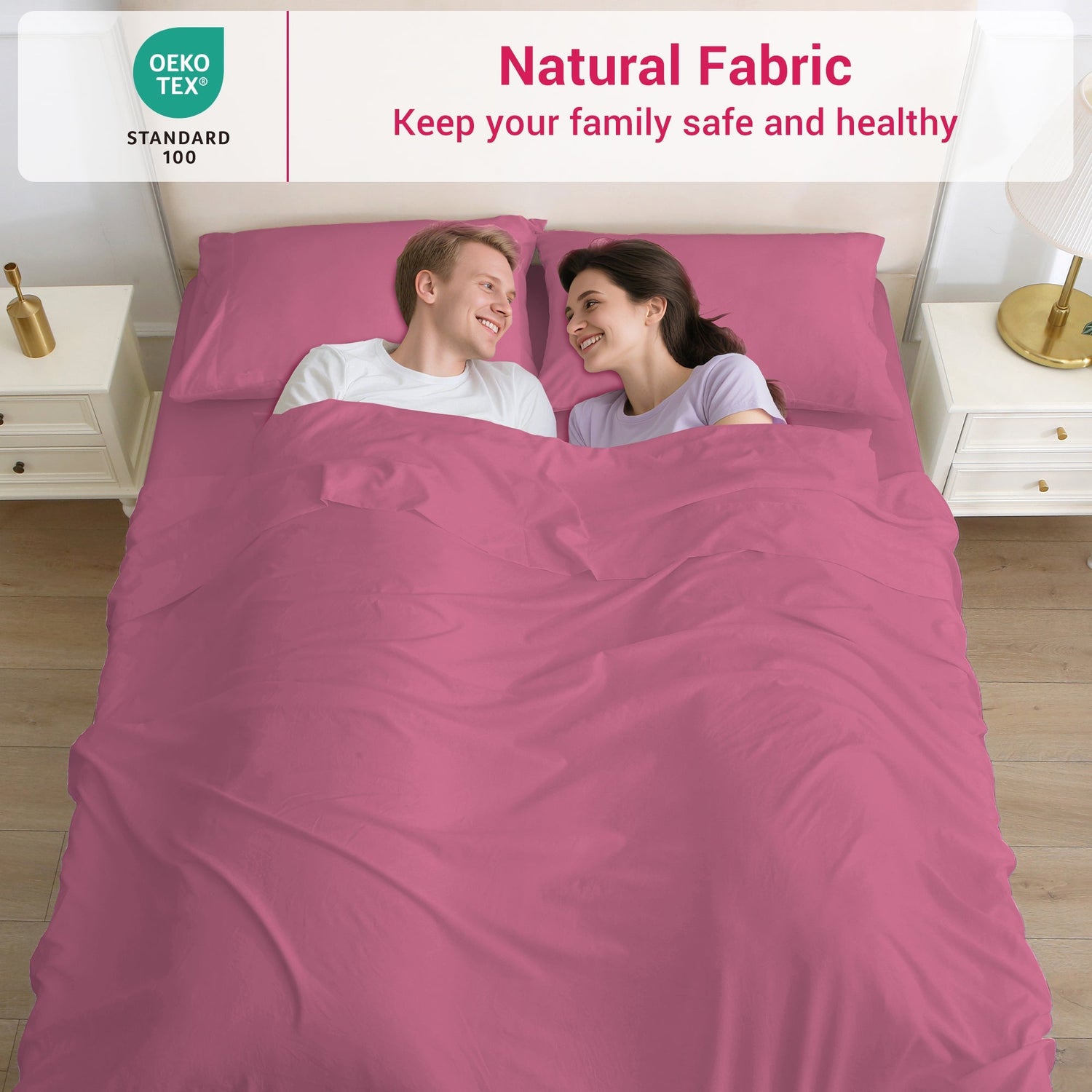 4-Piece Essential Sheet Set - Rose Red image 4