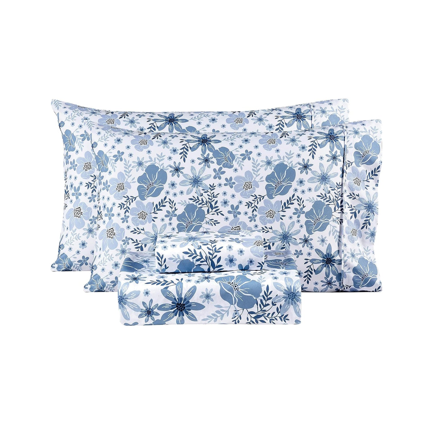 4-Piece Serene Indigo & Paisley Bed Sheet Set