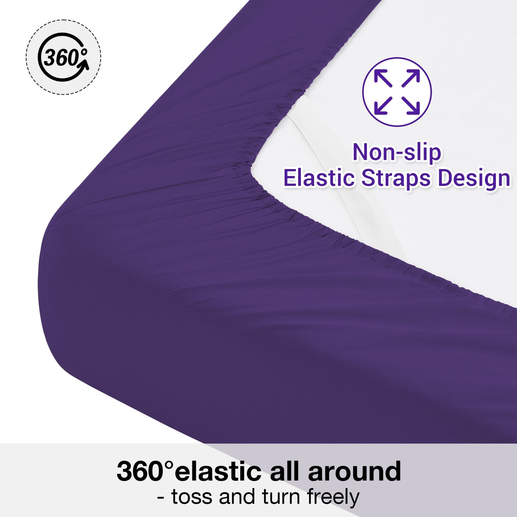 4-Piece Essential Sheet Set - Purple image 3