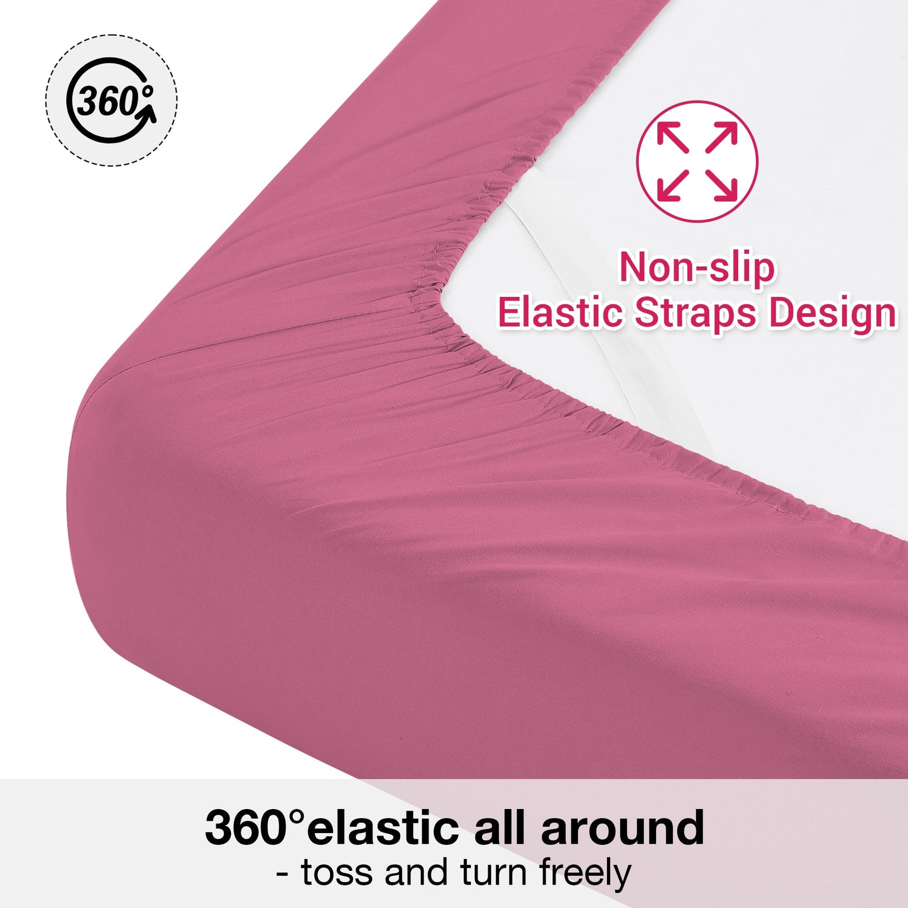 4-Piece Essential Sheet Set - Rose Red image 7