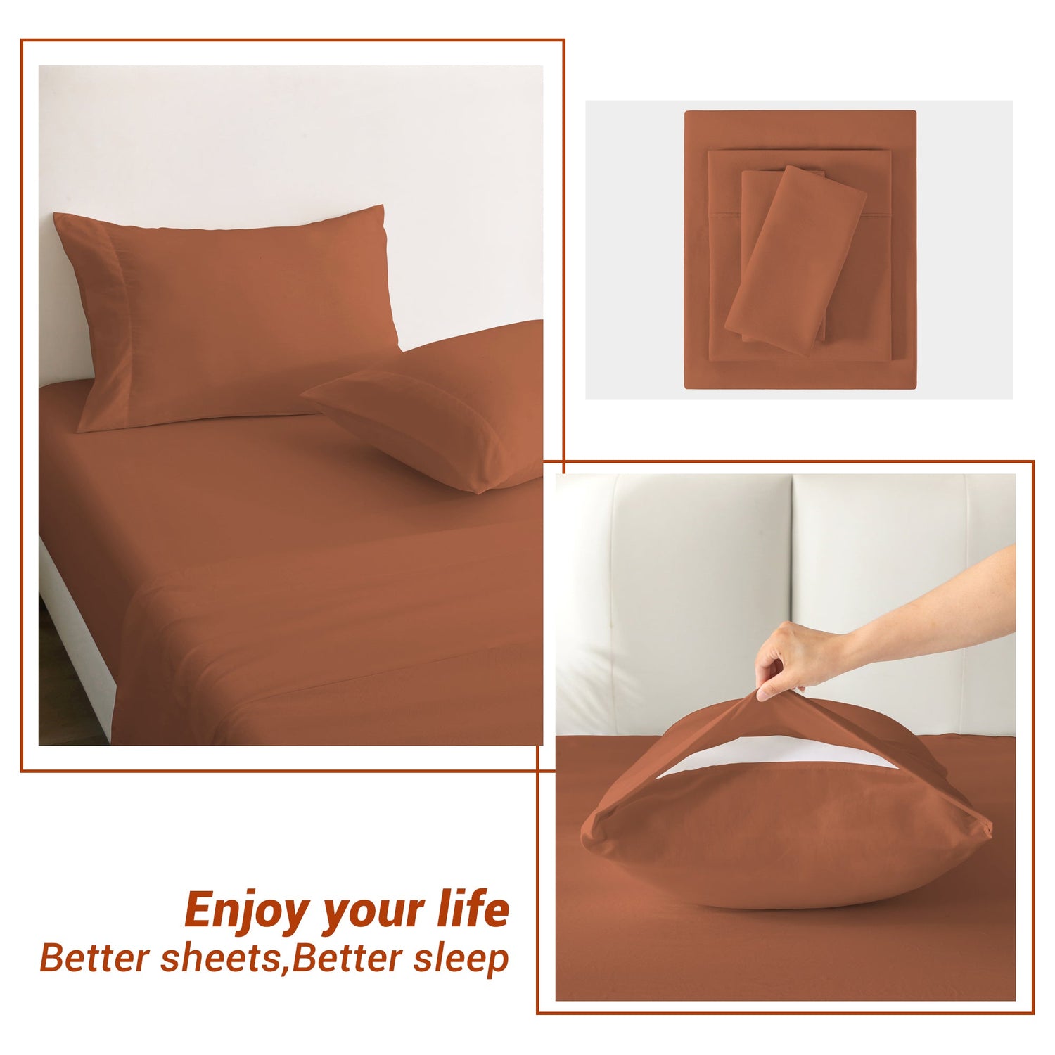 4-Piece Essential Sheet Set - Caramel image 1