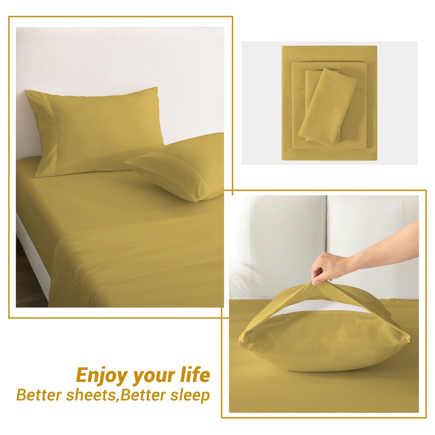 4-Piece Essential Sheet Set - Turmeric image 2