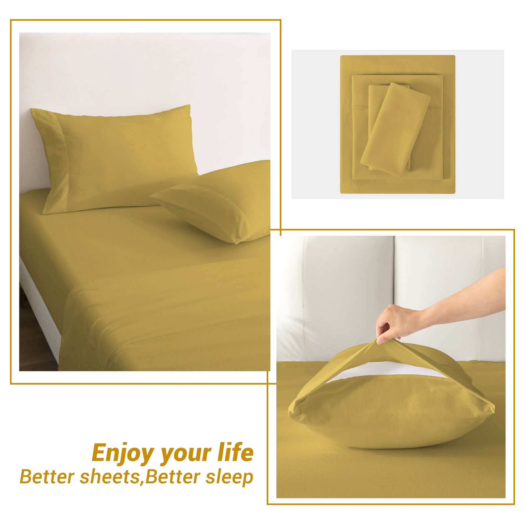 4-Piece Essential Sheet Set - Turmeric image 2