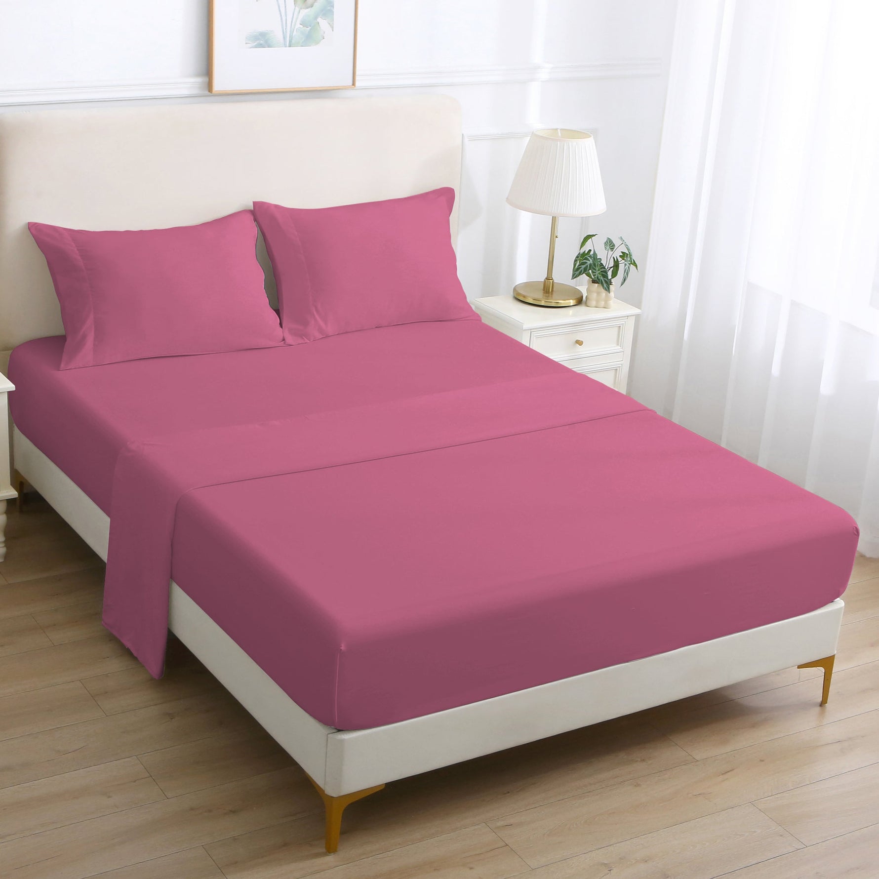 4-Piece Essential Sheet Set - Beige image 1