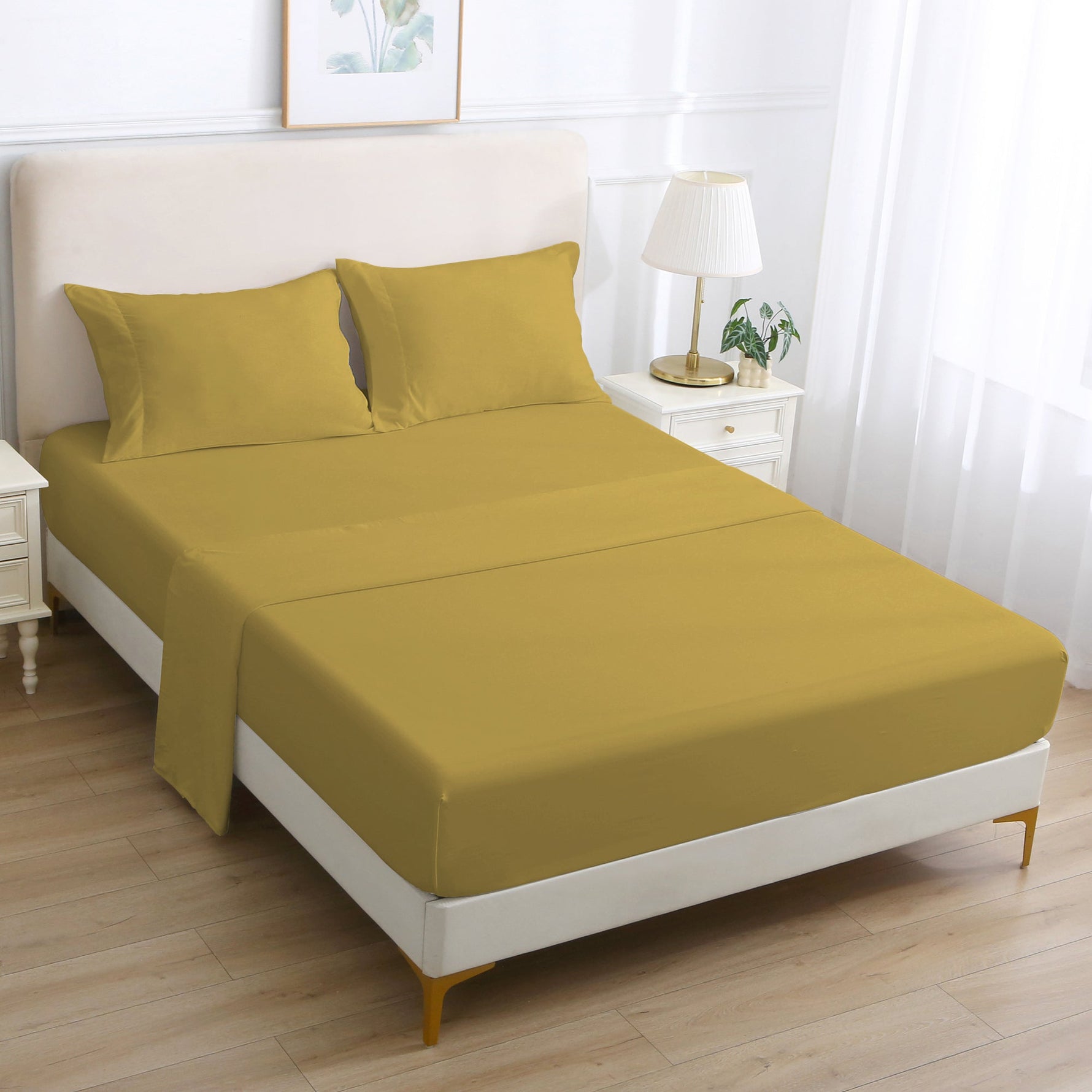 4-Piece Essential Sheet Set - Turmeric image 4