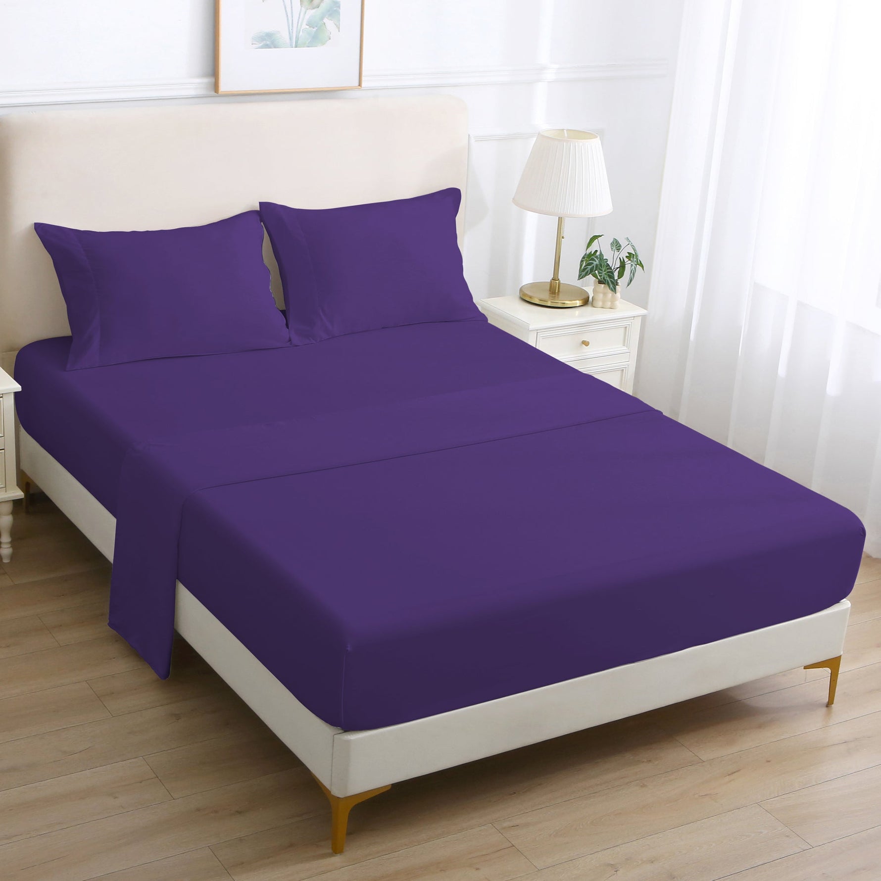 4-Piece Essential Sheet Set - Purple image 4