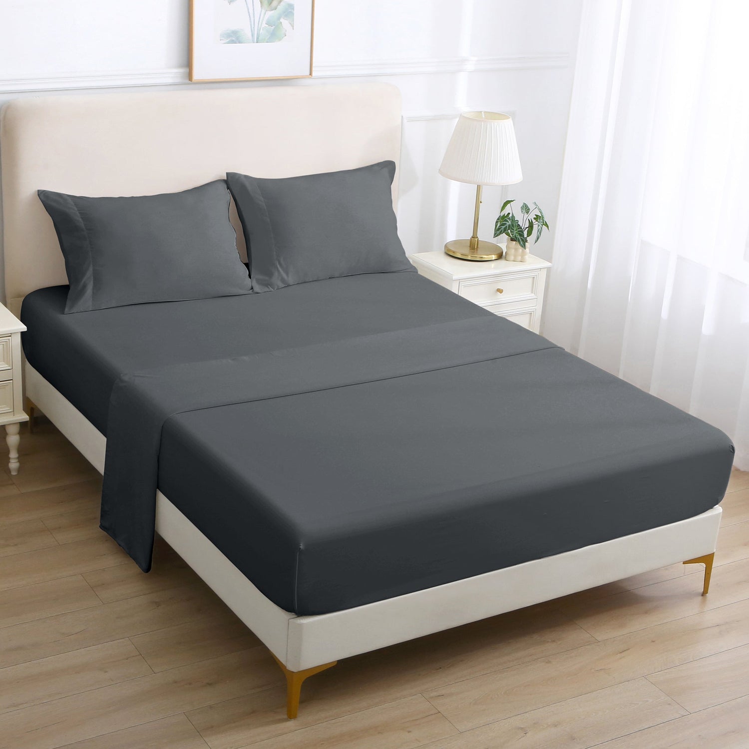 4-Piece Essential Sheet Set - Grey image 6