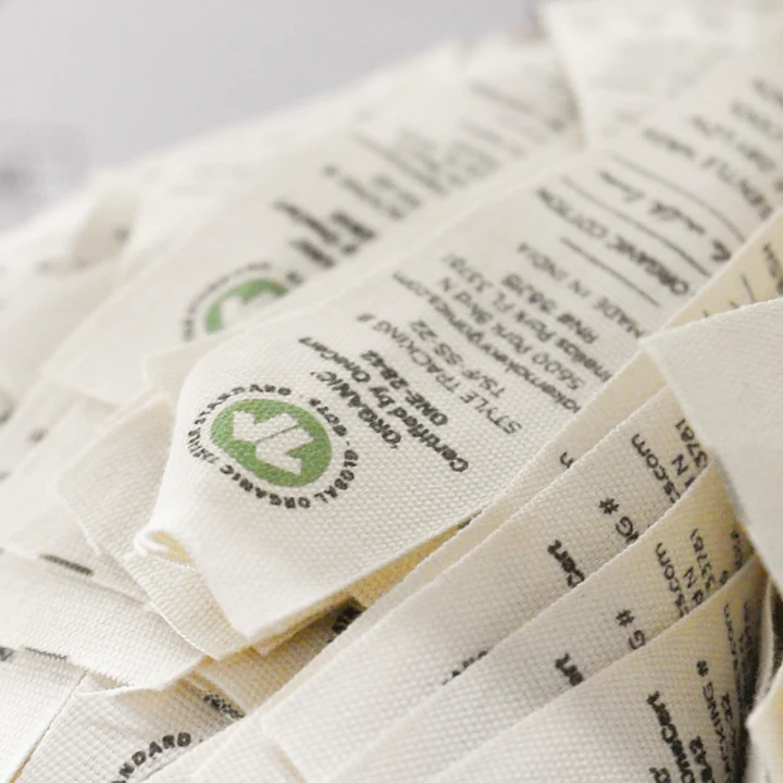 Organic textile labels