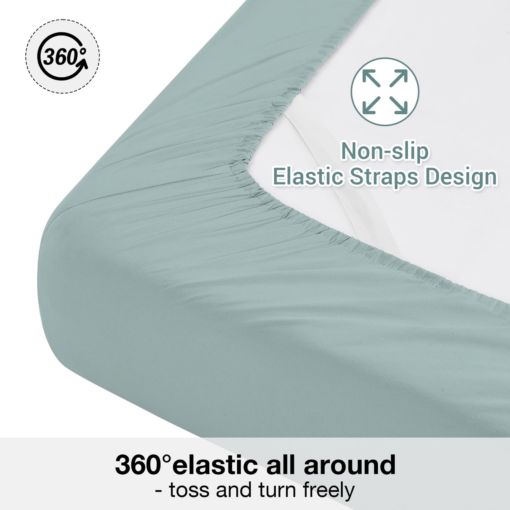4-Piece Essential Sheet Set - Misty Sage image 10
