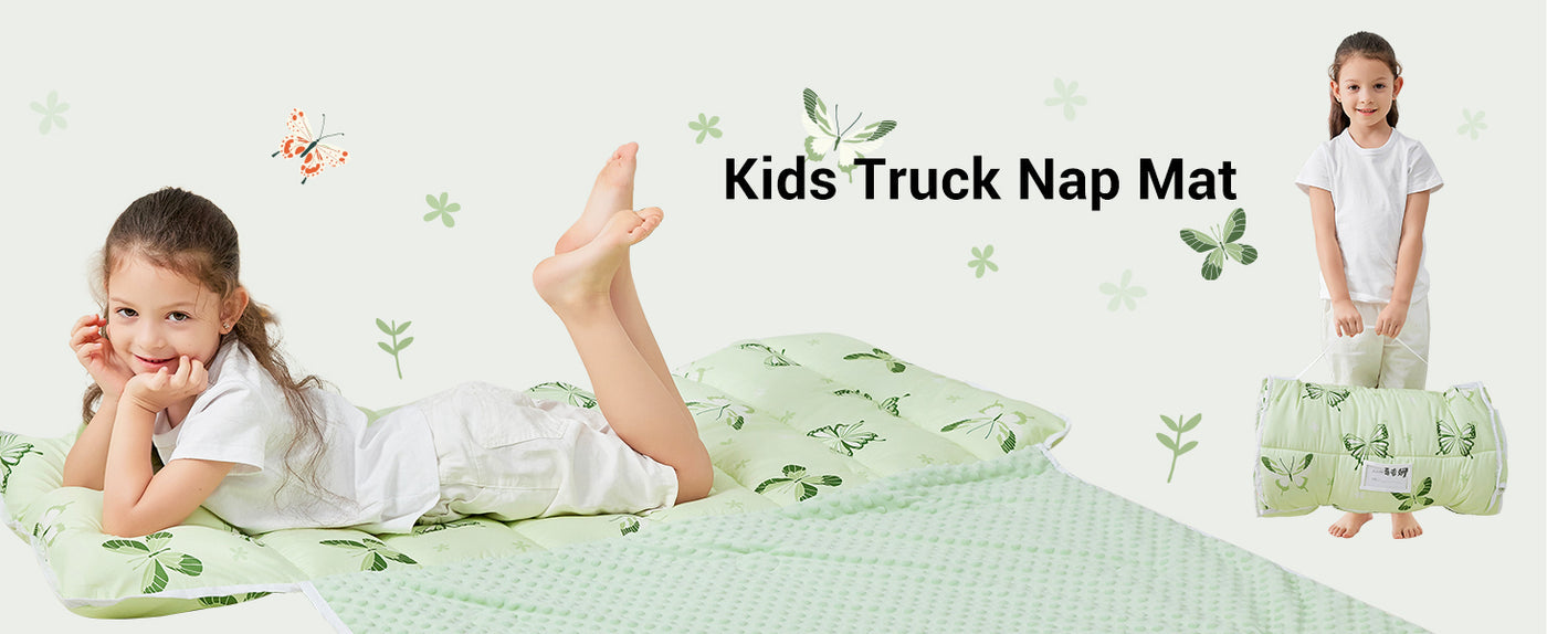 Cozy Comfort Nap Mat - Green Butterfly detail image 1