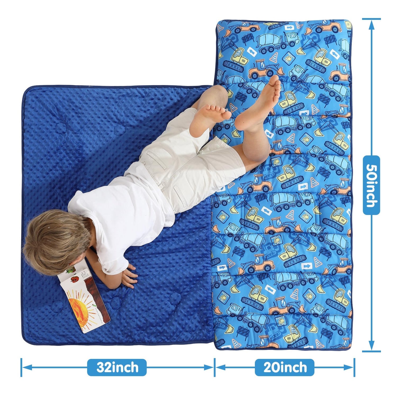 Cozy Comfort Nap Mat - Blue Car