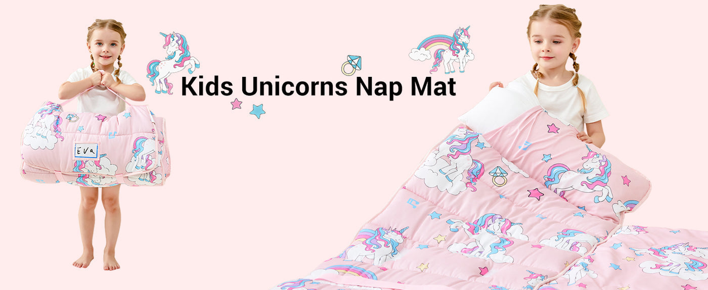 Cozy Comfort Nap Mat - Pink Unicorn detail image 1