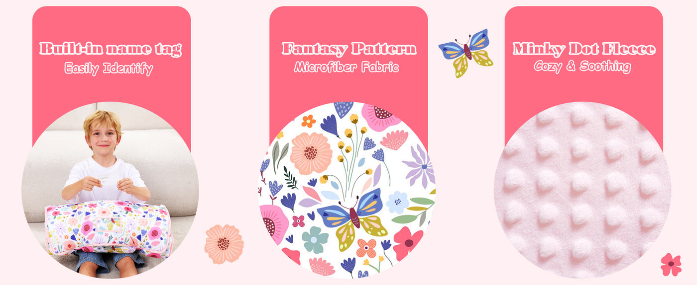 Cozy Comfort Nap Mat - Butterfly Garden detail image 3