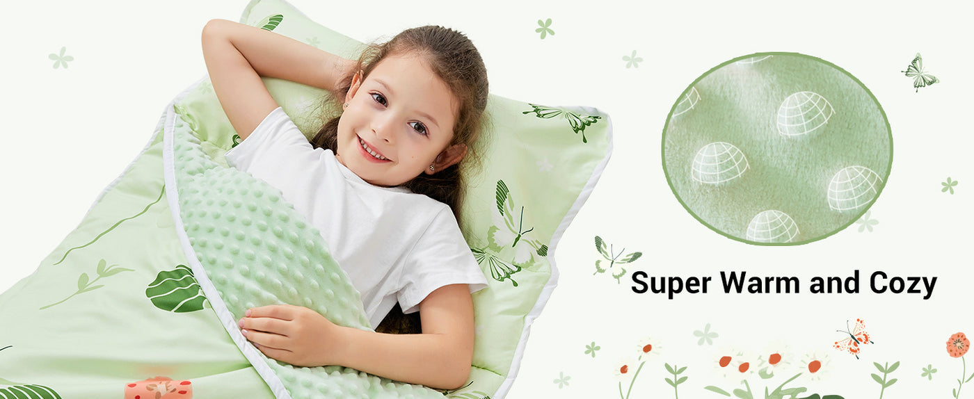 Cozy Comfort Nap Mat - Green Butterfly detail image 2