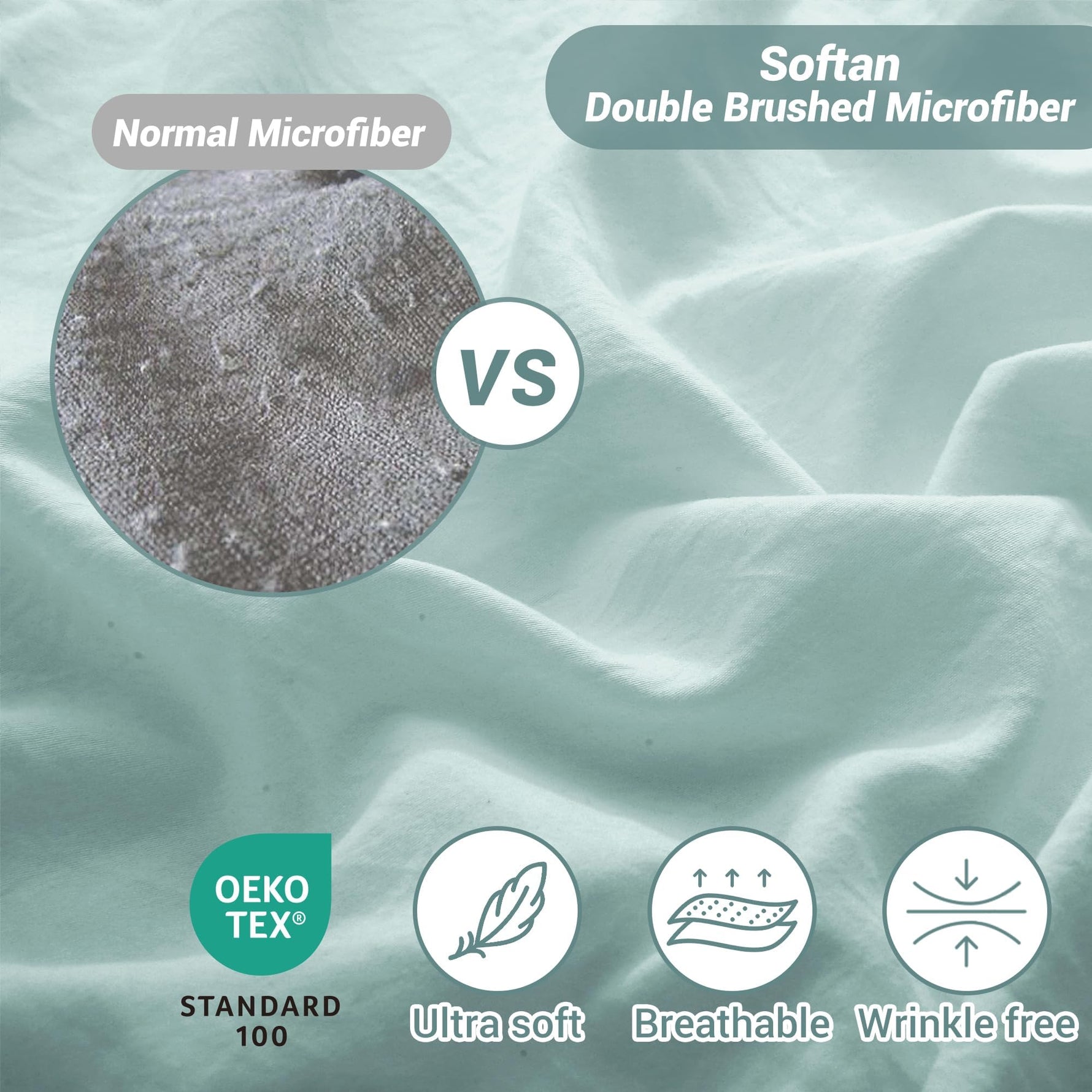 4-Piece Essential Sheet Set - Misty Sage image 11