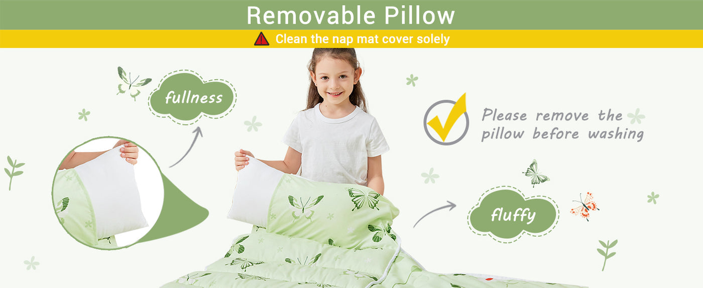 Cozy Comfort Nap Mat - Green Butterfly detail image 3