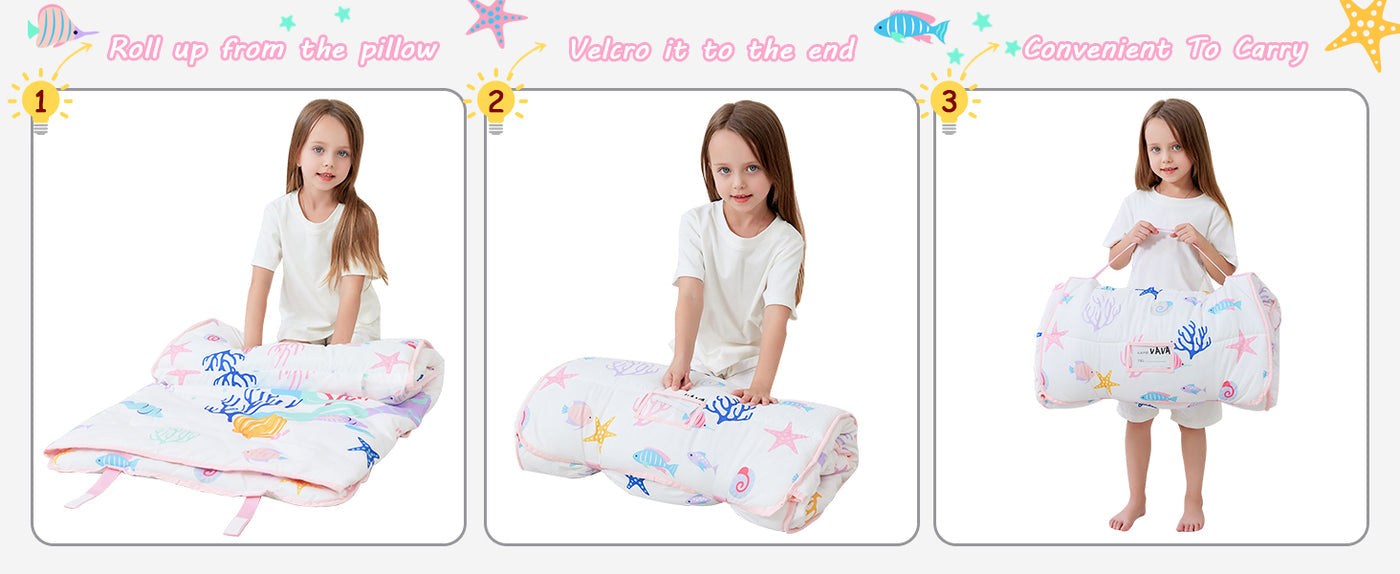 Cozy Comfort Nap Mat - White Mermaid detail image 5