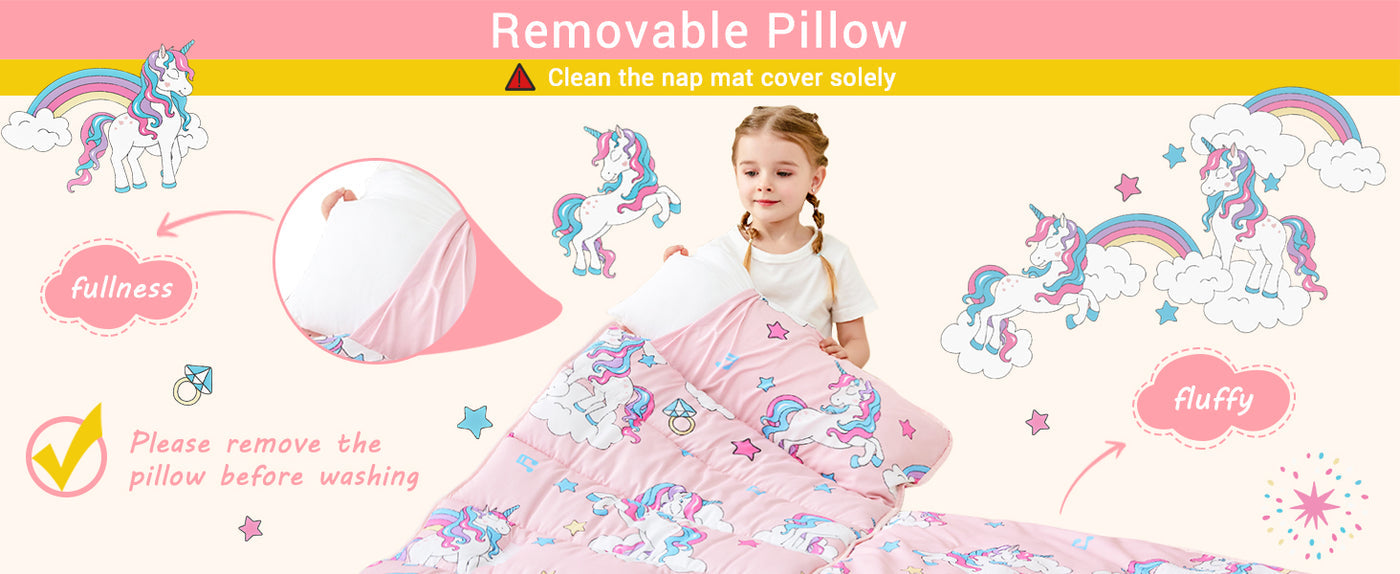 Cozy Comfort Nap Mat - Pink Unicorn detail image 3