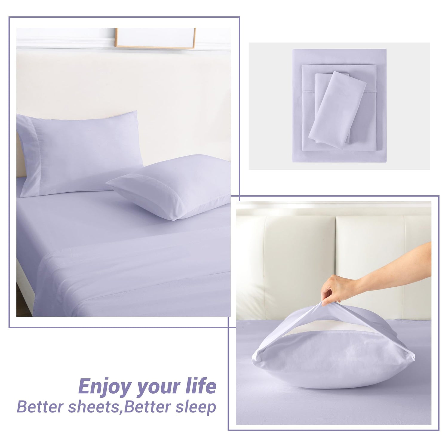 4-Piece Essential Sheet Set - Violet image 5