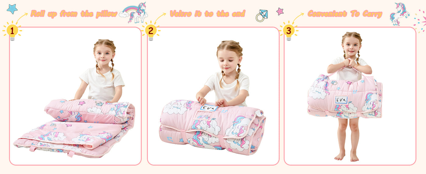 Cozy Comfort Nap Mat - Pink Unicorn detail image 5