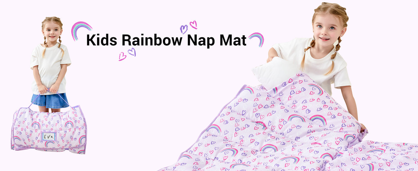 Cozy Comfort Nap Mat - Rainbow detail image 1