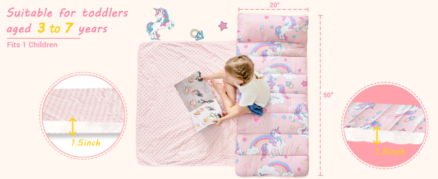 Cozy Comfort Nap Mat - Pink Unicorn detail image 6